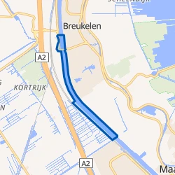 Kaartje van Kanaalzone Zuid Breukelen