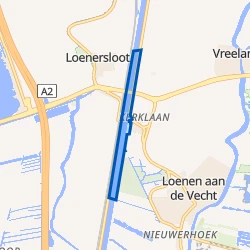 Kaartje van Kanaalzone Loenen aan de Vecht