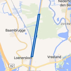 Kaartje van Kanaalzone sector Vreeland