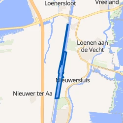 Kaartje van Kanaalzone sector Nieuwersluis