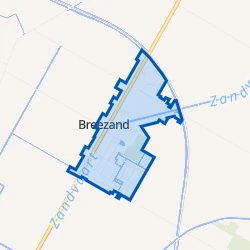 Kaart van Breezand (woonkern)