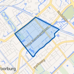 Kaart van Voorburg Midden noord