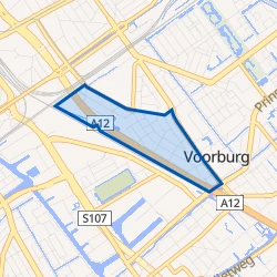 Kaart van Voorburg Noord zuid