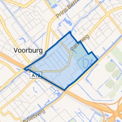 Kaart van Voorburg Oud zuid