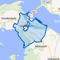 Kaart van Stellendam buitengebied
