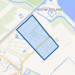 Kaart van Middelharnis oostplaat