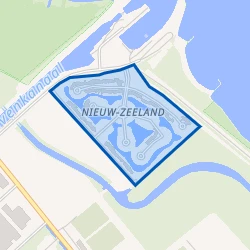Kaart van Middelharnis Nieuw Zeeland