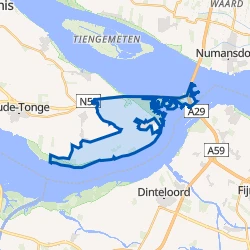 Kaart van Ooltgensplaat buitengebied
