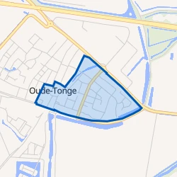 Kaart van Oude-Tonge centrum