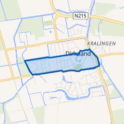 Kaart van Dirksland centrum