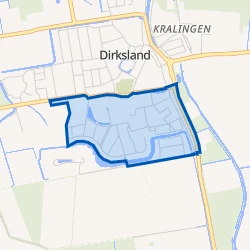 Kaart van Dirksland zuid