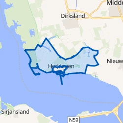 Kaart van Herkingen buitengebied