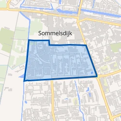 Kaart van Sommelsdijk bloemenbuurt