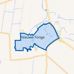 Kaart van Nieuwe-Tonge woonkern