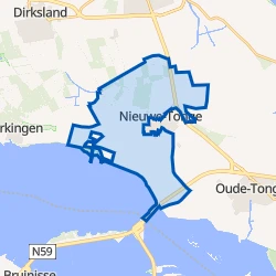Kaart van Nieuwe-Tonge buitengebied