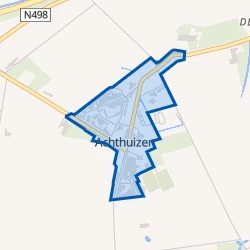 Kaart van Achthuizen woonkern