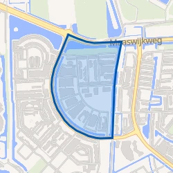 Kaart van Maaswijk-Noordwest