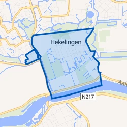 Kaart van Hekelingen-Dorp