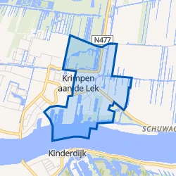 Kaart van Krimpen-Oost
