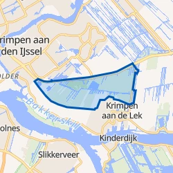 Kaartje van Verspr. huizen Krimpen aan de Lek