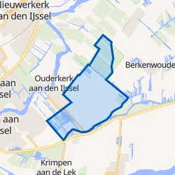 Kaart van Verspr. huizen Ouderkerk Oost