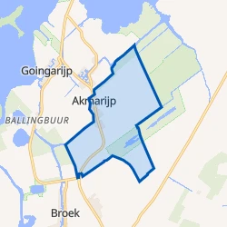 Kaart van Akmarijp