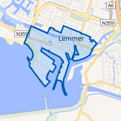Kaart van Lemmer-Kom