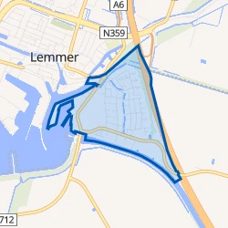 Kaart van Lemmer-Lemstervaart
