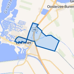 Kaart van Lemmer-West