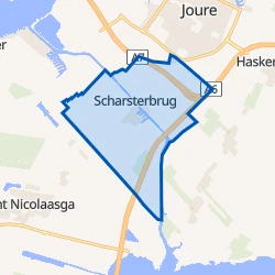 Kaart van Scharsterbrug