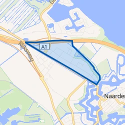 Kaartje van Bedrijvenpark Gooimeer-Zuid