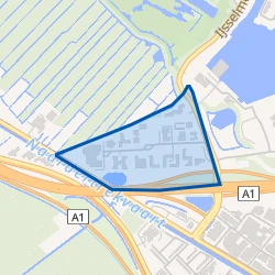Kaartje van Bedrijvenpark Gooimeer-Noord