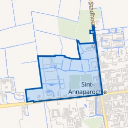 Kaart van St.-Annaparochie Noordwest