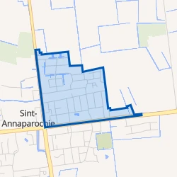Kaart van St.-Annaparochie Noordoost