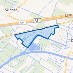 Kaart van Dronryp Bedrijventerrein de Alde Mar