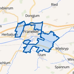 Kaart van Buitengebied Franeker