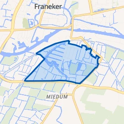 Kaart van Franeker Alvestudewyk