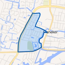 Kaart van Franeker It Stiselplak