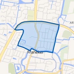 Kaart van Franeker Professorenbuurt