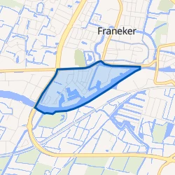 Kaart van Franeker Vliet Tuinen en Frisia