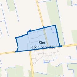 Kaart van St.-Jacobiparochie Noord