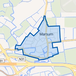 Kaart van Marsum
