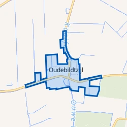 Kaart van Oudebildtzijl