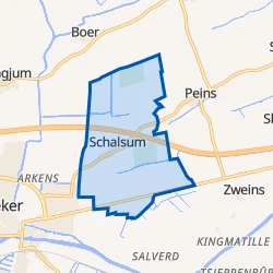 Kaart van Schalsum