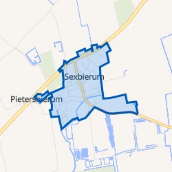Kaart van Sexbierum
