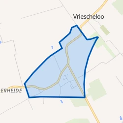 Kaart van Vriescheloo-Zuid
