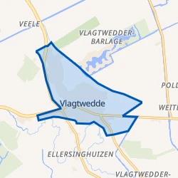 Kaart van Vlagtwedde