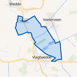 Kaart van Verspreide huizen Bourtange