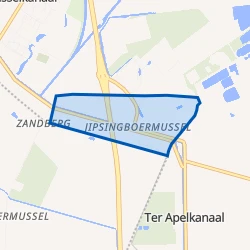 Kaart van Jipsingboermussel en Zandberg