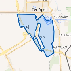 Kaart van Verspreide huizen ten zuiden van Ter Apel